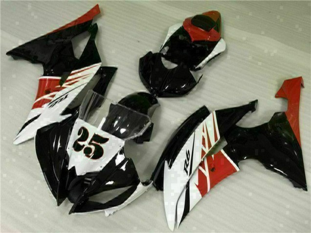 Blanc Noir 08-16 YZF R6 Kit Carénages Motos Blanc Noir 08-16 YZF R6 Kit Carénages Motos