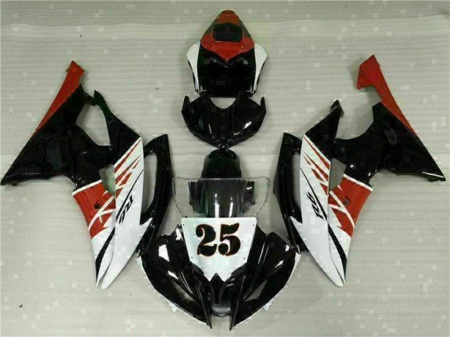 Blanc Noir 08-16 YZF R6 Kit Carénages Motos Blanc Noir 08-16 YZF R6 Kit Carénages Motos