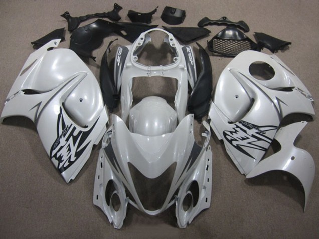 Blanc Noir 08-19 GSXR 1300 Hayabusa Carénages Moto Blanc Noir 08-19 GSXR 1300 Hayabusa Carénages Moto