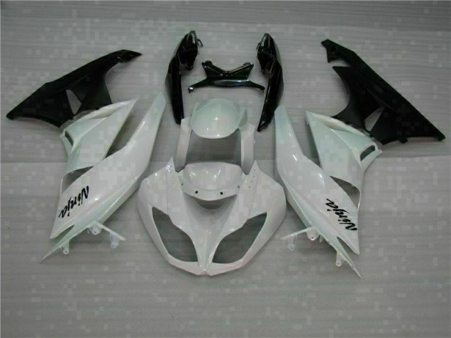 Blanc Noir 09-12 ZX6R Carénages Moto Blanc Noir 09-12 ZX6R Carénages Moto