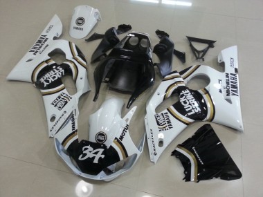 Blanc Noir 98-02 YZF R6 Carénage Moto