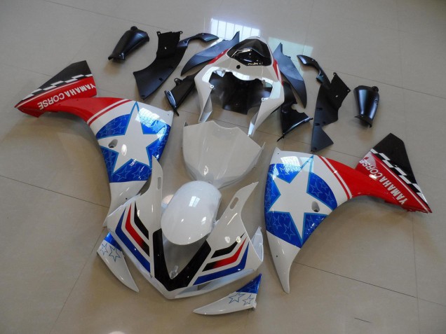 Blanc Noir Ducati Star 09-11 YZF R1 Carénage Moto Blanc Noir Ducati Star 09-11 YZF R1 Carénage Moto