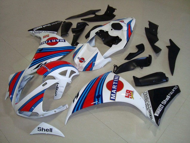 Blanc Noir Martini 09-11 YZF R1 Carénage Moto Blanc Noir Martini 09-11 YZF R1 Carénage Moto