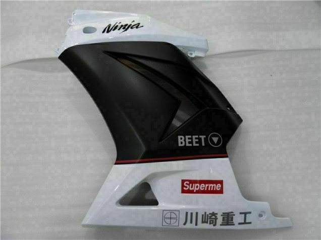 Blanc Noir Ninja 08-12 EX250 Carénage Moto Blanc Noir Ninja 08-12 EX250 Carénage Moto