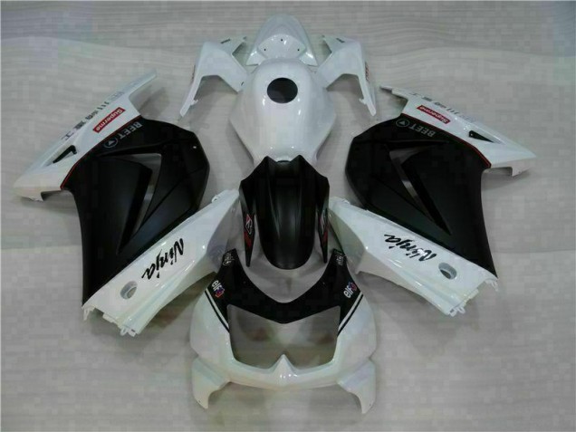 Blanc Noir Ninja 08-12 EX250 Carénage Moto Blanc Noir Ninja 08-12 EX250 Carénage Moto