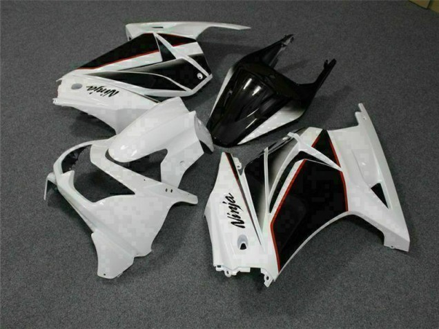 Blanc Noir Ninja 08-12 EX250 Carénages Moto Blanc Noir Ninja 08-12 EX250 Carénages Moto
