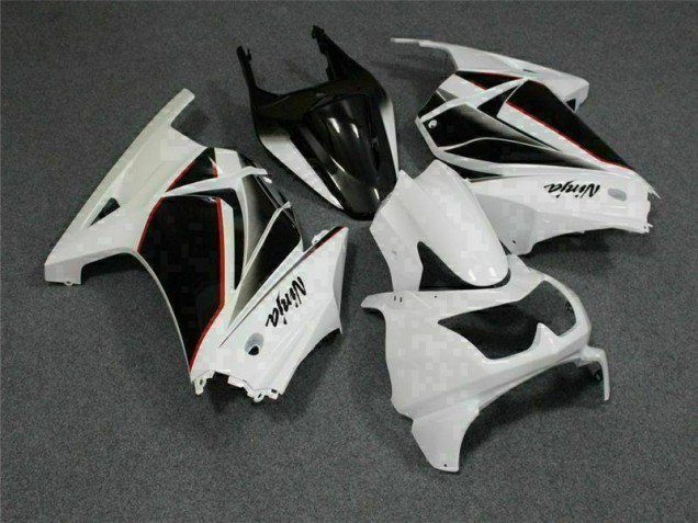 Blanc Noir Ninja 08-12 EX250 Carénages Moto Blanc Noir Ninja 08-12 EX250 Carénages Moto