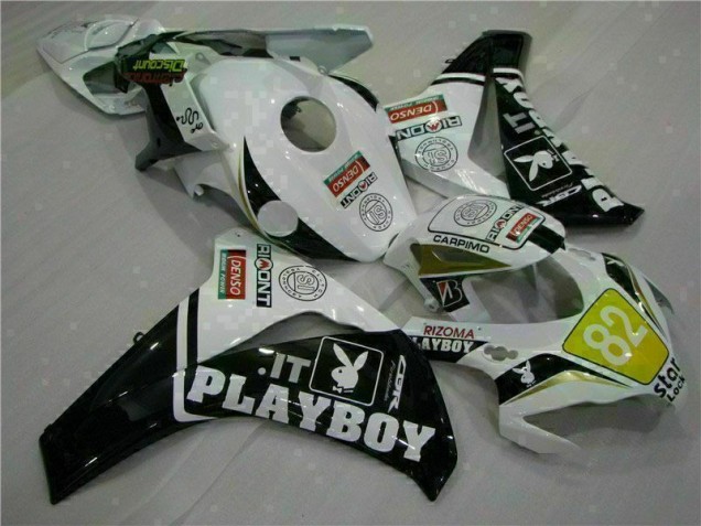 Blanc Noir Playboy 08-11 CBR1000RR Carénage Moto Blanc Noir Playboy 08-11 CBR1000RR Carénage Moto
