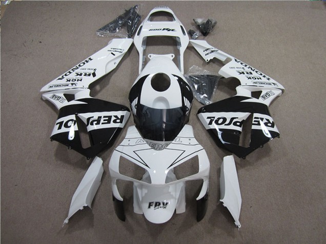 Blanc Noir Repsol 05-06 CBR600RR Carénage Moto Blanc Noir Repsol 05-06 CBR600RR Carénage Moto