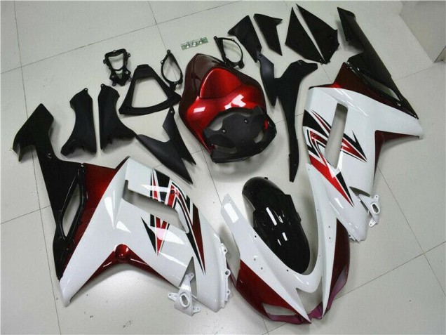 Blanc Noir Rouge 07-08 ZX6R Carénage Moto Blanc Noir Rouge 07-08 ZX6R Carénage Moto