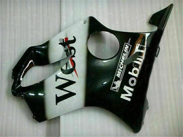 Blanc Noir West 01-03 CBR600 F4i Carénage Moto Blanc Noir West 01-03 CBR600 F4i Carénage Moto