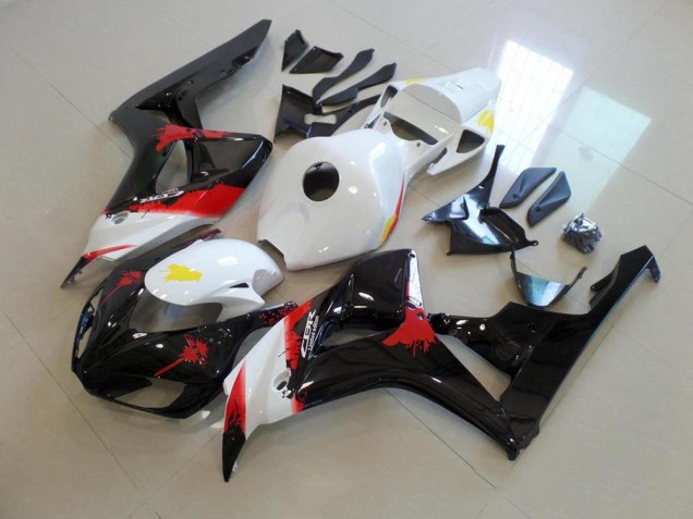 Blanc Noir avec No Décalque 06-07 CBR1000RR Carénage Moto Blanc Noir avec No Décalque 06-07 CBR1000RR Carénage Moto