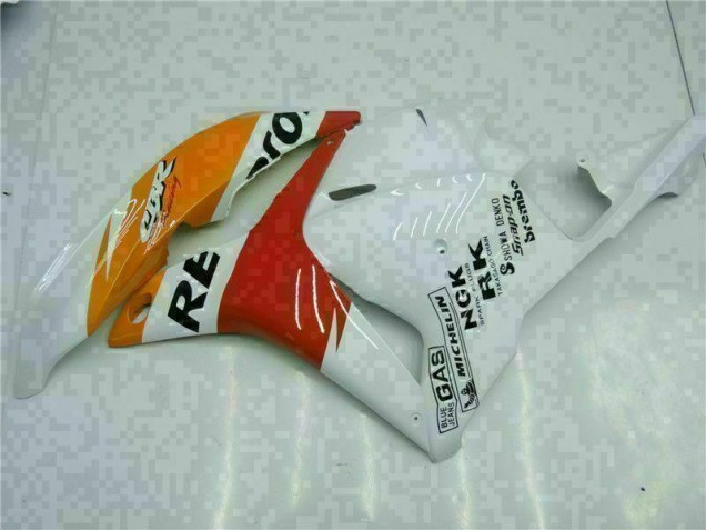 Blanc Orange Repsol 09-12 CBR600RR Carénage Moto Blanc Orange Repsol 09-12 CBR600RR Carénage Moto