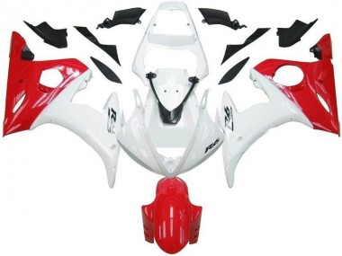 Blanc Rouge 03-05 YZF R6 Carénage Moto