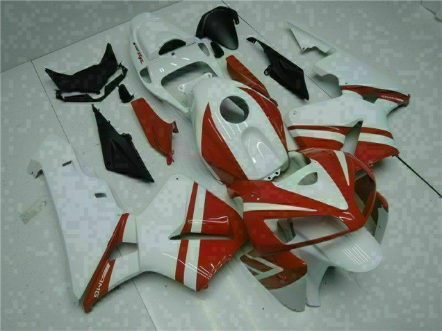Blanc Rouge 05-06 CBR600RR Carénages Moto Blanc Rouge 05-06 CBR600RR Carénages Moto