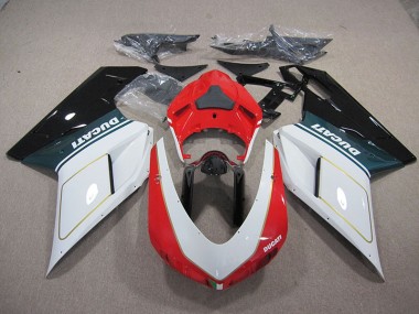 Blanc Rouge 07-14 Ducati 1098 848 Carénage Moto