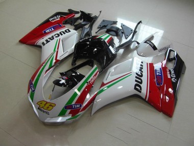 Blanc Rouge 46 07-14 Ducati 1098 Carénage Moto