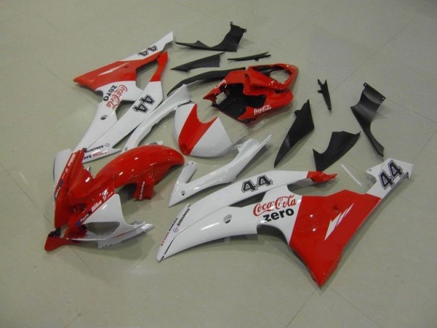 Blanc Rouge Coca Cola Zero 44 08-16 YZF R6 Carénage Moto Blanc Rouge Coca Cola Zero 44 08-16 YZF R6 Carénage Moto