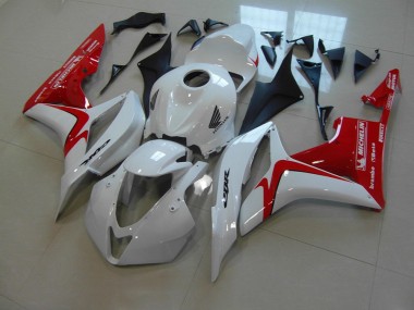 Blanc Rouge Courses Version 07-08 CBR600RR Carénage Moto