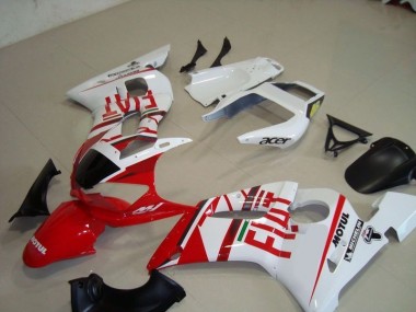 Blanc Rouge Fiat Motul Acer 98-02 YZF R6 Carénage Moto