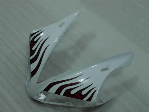 Blanc Rouge Flamme 04-06 YZF R1 Carénage Moto Blanc Rouge Flamme 04-06 YZF R1 Carénage Moto