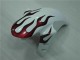 Blanc Rouge Flamme 04-06 YZF R1 Carénage Moto Blanc Rouge Flamme 04-06 YZF R1 Carénage Moto