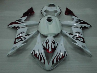 Blanc Rouge Flamme 04-06 YZF R1 Carénage Moto