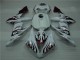 Blanc Rouge Flamme 04-06 YZF R1 Carénage Moto Blanc Rouge Flamme 04-06 YZF R1 Carénage Moto