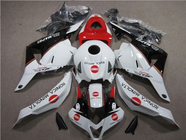 Blanc Rouge Konica Minolta 09-12 CBR600RR Carénage Moto