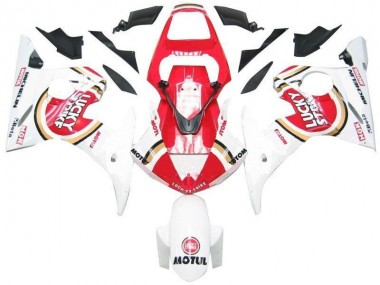 Blanc Rouge Lucky Strike 03-05 YZF R6 Carénage Moto