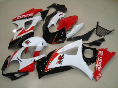 Blanc Rouge Noir 07-08 GSXR 1000 Carénage Moto