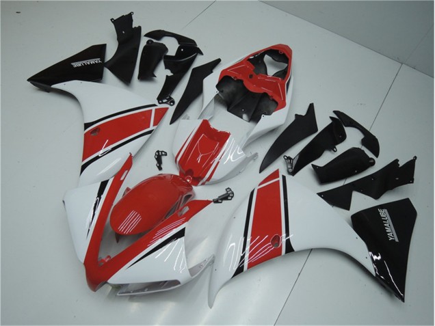 Blanc Rouge Noir 12-14 YZF R1 Carénage Moto Blanc Rouge Noir 12-14 YZF R1 Carénage Moto