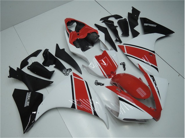 Blanc Rouge Noir 12-14 YZF R1 Carénage Moto Blanc Rouge Noir 12-14 YZF R1 Carénage Moto