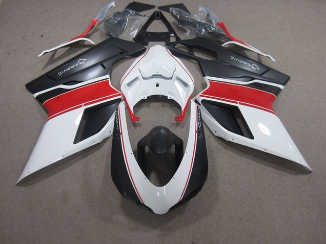 Blanc Rouge Noir Marvic 07-14 Ducati 848 Carénage Moto