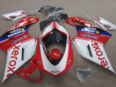 Blanc Rouge Xerox 07-14 Ducati 1098 Carénage Moto