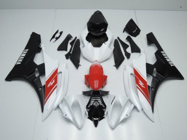 Blanc Rouge et Noir Mat 06-07 YZF R6 Carénage Moto