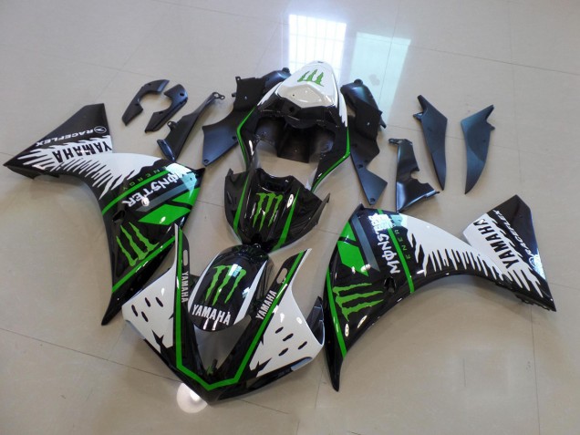 Blanc Vert Big Monster 09-11 YZF R1 Carénage Moto Blanc Vert Big Monster 09-11 YZF R1 Carénage Moto