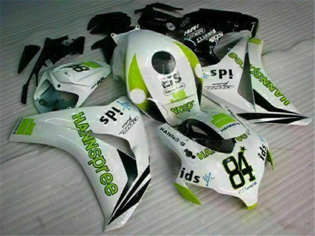 Blanc Vert Hannspree 84 08-11 CBR1000RR Carénage Moto Blanc Vert Hannspree 84 08-11 CBR1000RR Carénage Moto