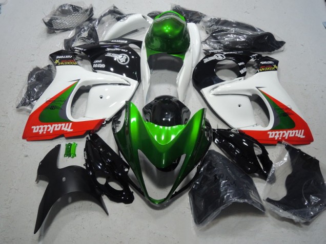 Blanc Vert Makita 08-19 GSXR 1300 Hayabusa Carénage Moto Blanc Vert Makita 08-19 GSXR 1300 Hayabusa Carénage Moto