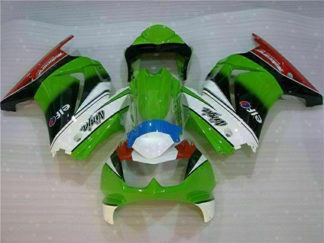 Blanc Vert Noir Ninja 08-12 EX250 Carénage Moto Blanc Vert Noir Ninja 08-12 EX250 Carénage Moto