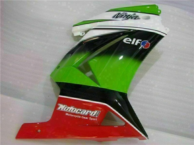 Blanc Vert Noir Ninja 08-12 EX250 Carénage Moto Blanc Vert Noir Ninja 08-12 EX250 Carénage Moto