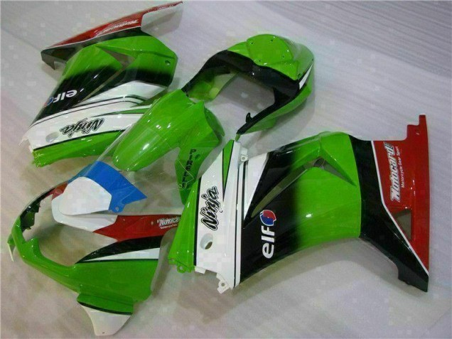 Blanc Vert Noir Ninja 08-12 EX250 Carénage Moto Blanc Vert Noir Ninja 08-12 EX250 Carénage Moto