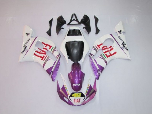 Blanc Violet Fiat 46 98-02 YZF R6 Carénage Moto
