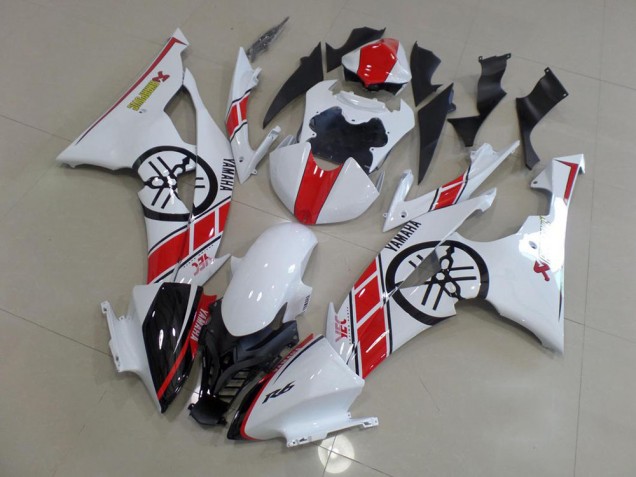 Blanc avec Big Yamaha Logo 08-16 YZF R6 Carénage Moto Blanc avec Big Yamaha Logo 08-16 YZF R6 Carénage Moto