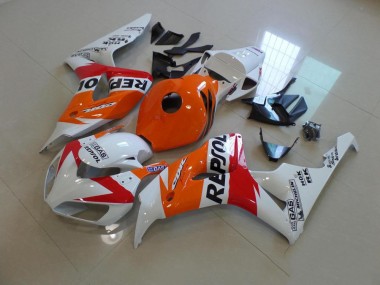 Blanc et Orange Repsol 06-07 CBR1000RR Carénage Moto