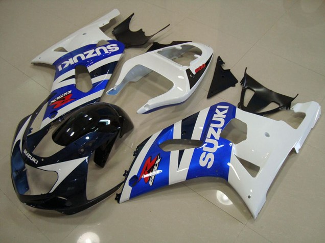 Bleu Blanc 01-03 GSXR 750 Carénage Moto Bleu Blanc 01-03 GSXR 750 Carénage Moto