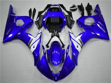 Bleu Blanc 03-05 YZF R6 Kit Carénages Motos Complet