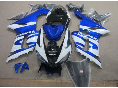 Bleu Blanc 05-06 ZX6R Carénages Moto