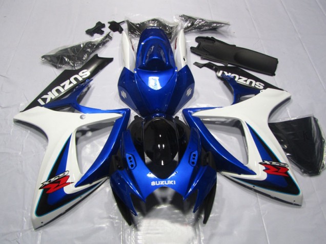 Bleu Blanc 06-07 GSXR 600 Carénages Moto Bleu Blanc 06-07 GSXR 600 Carénages Moto