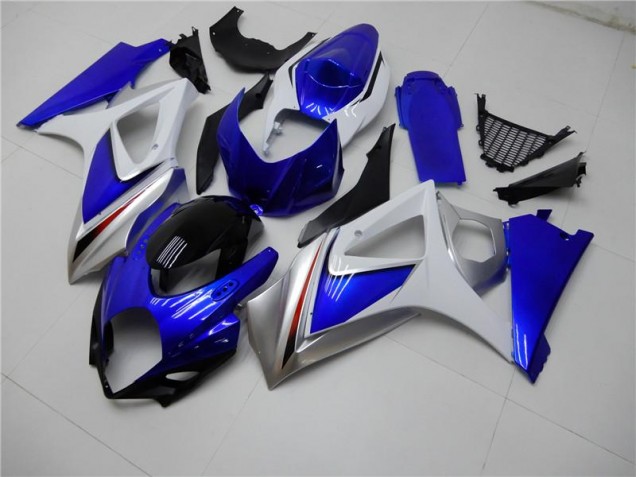 Bleu Blanc 07-08 GSXR 1000 Kit Carénages Motos & Plastique Bleu Blanc 07-08 GSXR 1000 Kit Carénages Motos & Plastique
